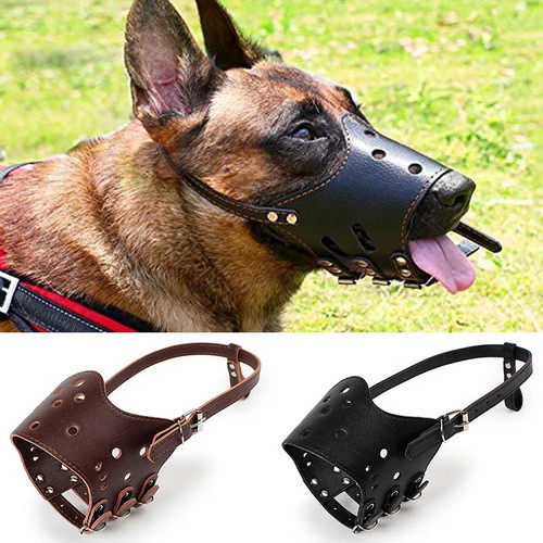 Soft leather muzzle - soft,
